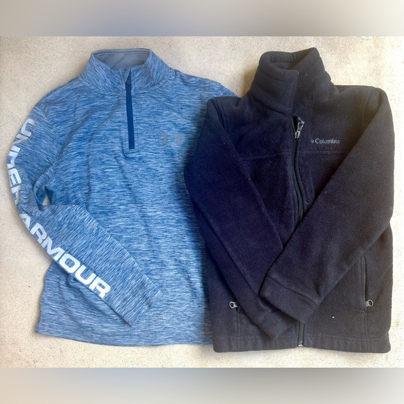 under armour Columbia Other - Under Armour Boys Small 1/4 Zip Pullover Columbia XS Full Zip Fleece Jacket